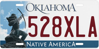 OK license plate 528XLA