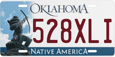 OK license plate 528XLI
