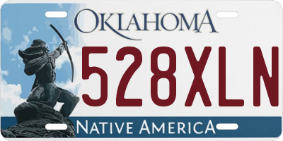 OK license plate 528XLN