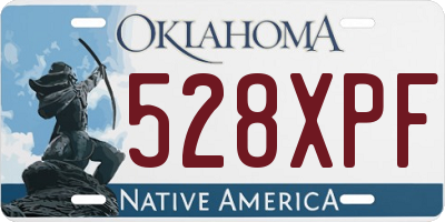 OK license plate 528XPF