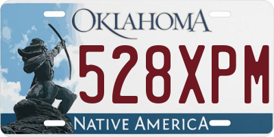 OK license plate 528XPM