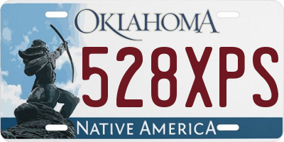 OK license plate 528XPS