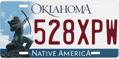 OK license plate 528XPW