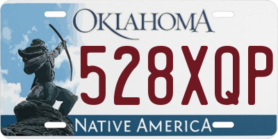 OK license plate 528XQP