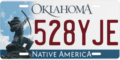 OK license plate 528YJE