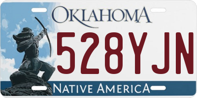 OK license plate 528YJN
