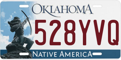 OK license plate 528YVQ