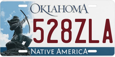 OK license plate 528ZLA