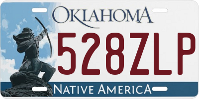 OK license plate 528ZLP