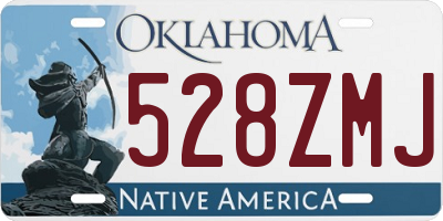 OK license plate 528ZMJ