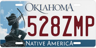 OK license plate 528ZMP
