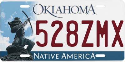 OK license plate 528ZMX