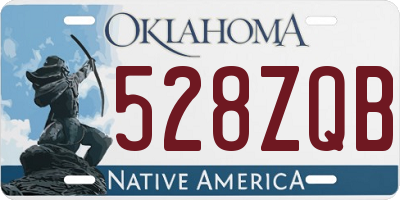 OK license plate 528ZQB