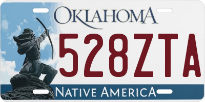 OK license plate 528ZTA