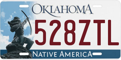 OK license plate 528ZTL