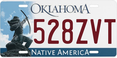 OK license plate 528ZVT