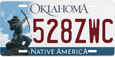 OK license plate 528ZWC