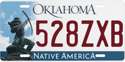 OK license plate 528ZXB