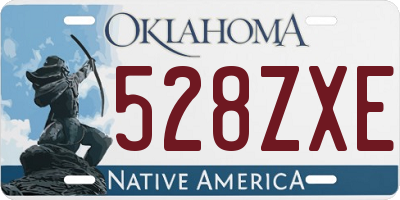 OK license plate 528ZXE