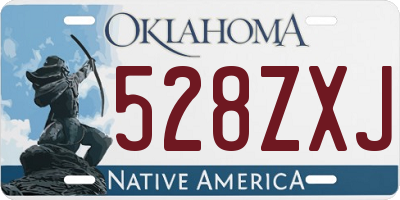 OK license plate 528ZXJ