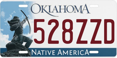 OK license plate 528ZZD