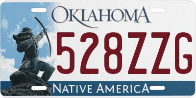 OK license plate 528ZZG