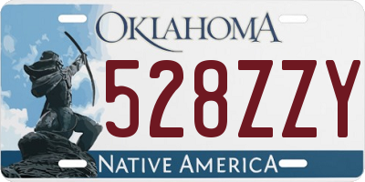 OK license plate 528ZZY