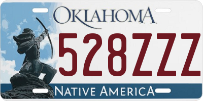 OK license plate 528ZZZ