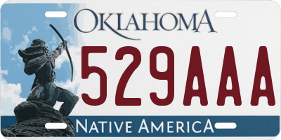 OK license plate 529AAA