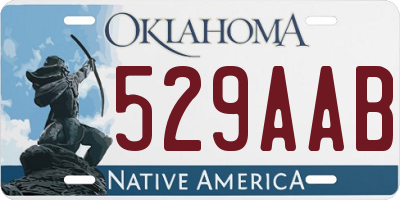 OK license plate 529AAB