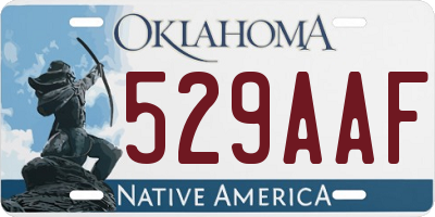 OK license plate 529AAF