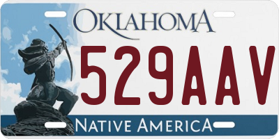 OK license plate 529AAV