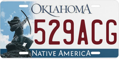 OK license plate 529ACG