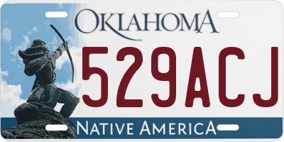 OK license plate 529ACJ