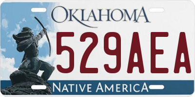 OK license plate 529AEA