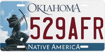 OK license plate 529AFR