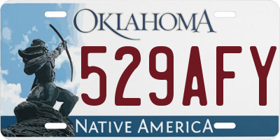 OK license plate 529AFY