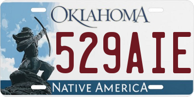 OK license plate 529AIE