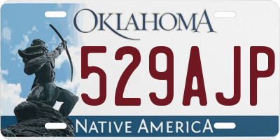 OK license plate 529AJP