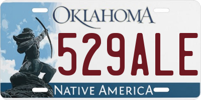 OK license plate 529ALE
