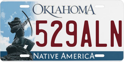 OK license plate 529ALN