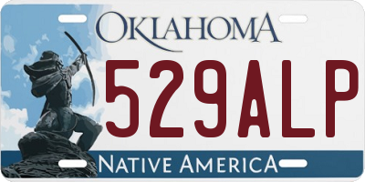OK license plate 529ALP