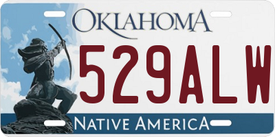 OK license plate 529ALW
