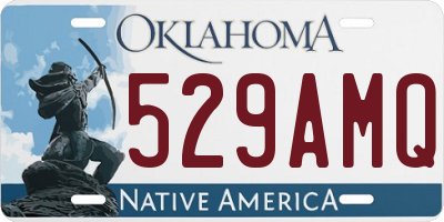 OK license plate 529AMQ