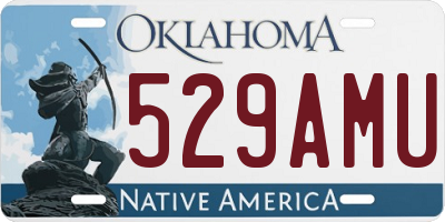OK license plate 529AMU