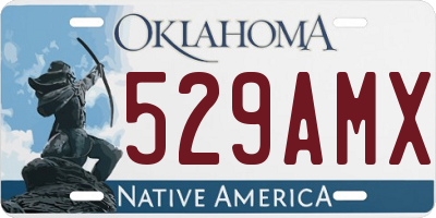 OK license plate 529AMX