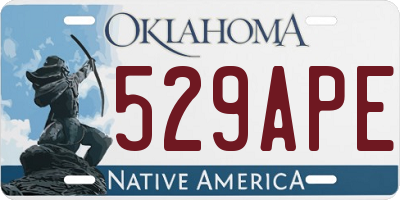 OK license plate 529APE
