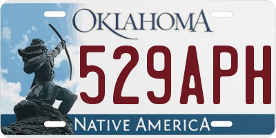 OK license plate 529APH