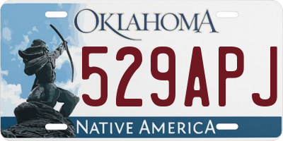 OK license plate 529APJ
