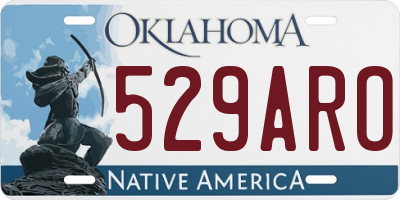 OK license plate 529ARO